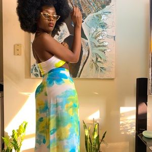 SOLD ON MY DEPOP 70’s Feeling Colorful  Long Skirt